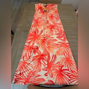 Tommy Bahama Strapless Dress in Red and Cream